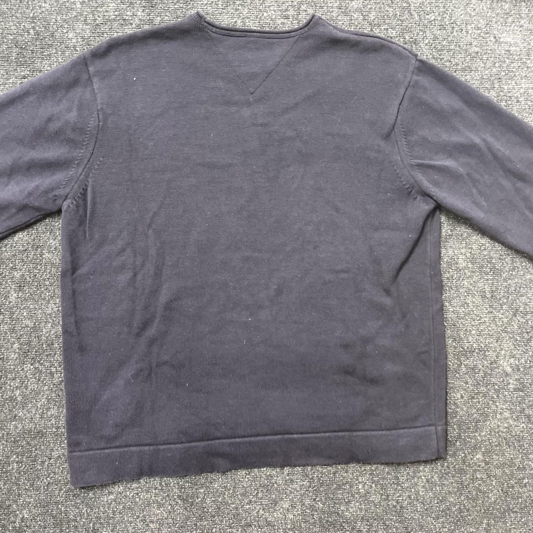 Tommy Hilfiger Tommy Hilfiger Sweater Mens XL Navy Crewneck Cotton Knit Pullover Chest Stripe Size US XL / EU 56 / 4 - 5 Thumbnail
