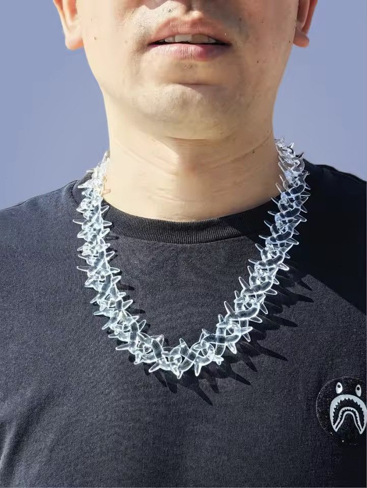 Other Clear Spike Torn Chain Necklace Size ONE SIZE - 5 Thumbnail