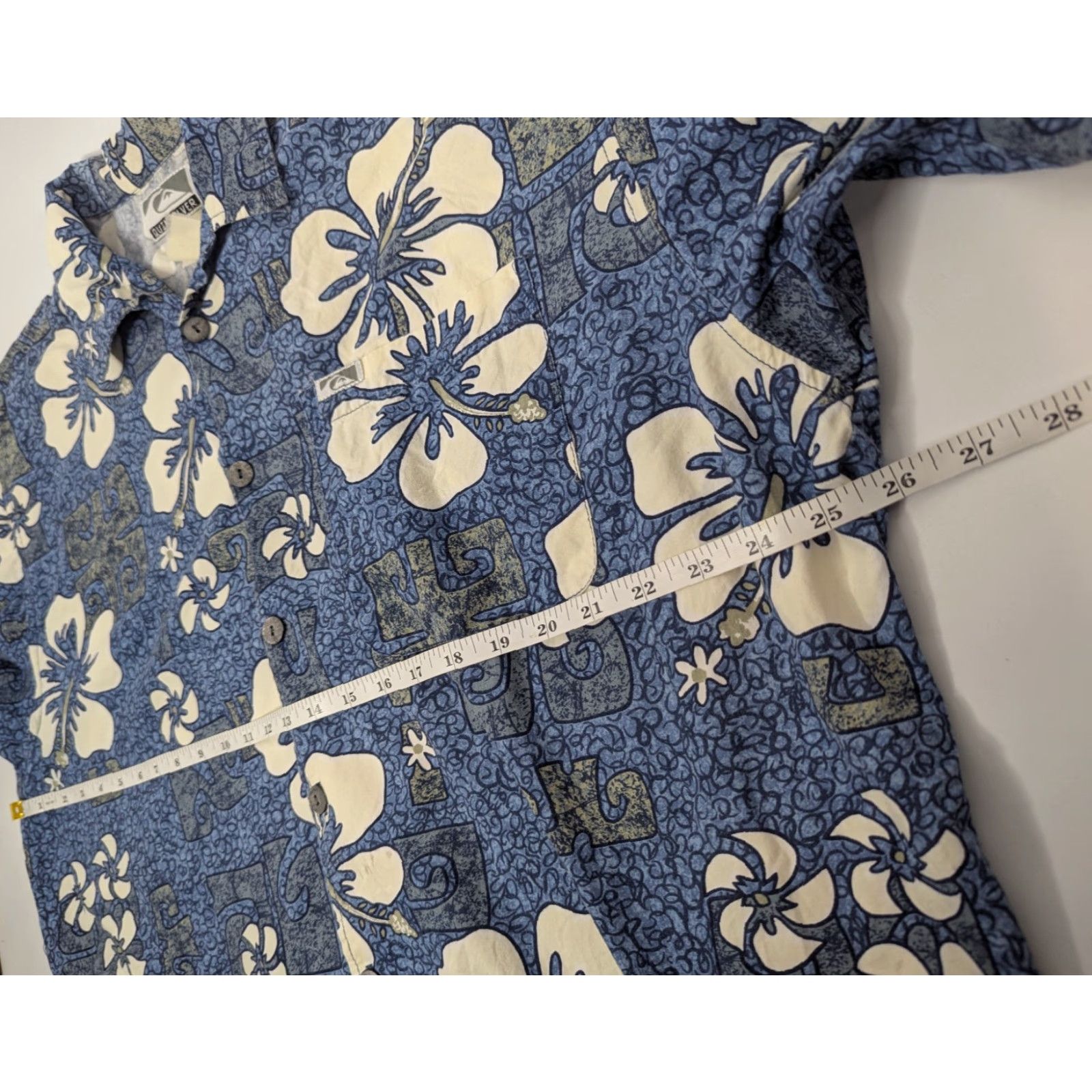 Quiksilver VINTAGE Quiksilver Blue Hibiscus Floral Hawaiian Short Sleeve Shirt Mens XL 90s Size US XL / EU 56 / 4 - 6 Thumbnail
