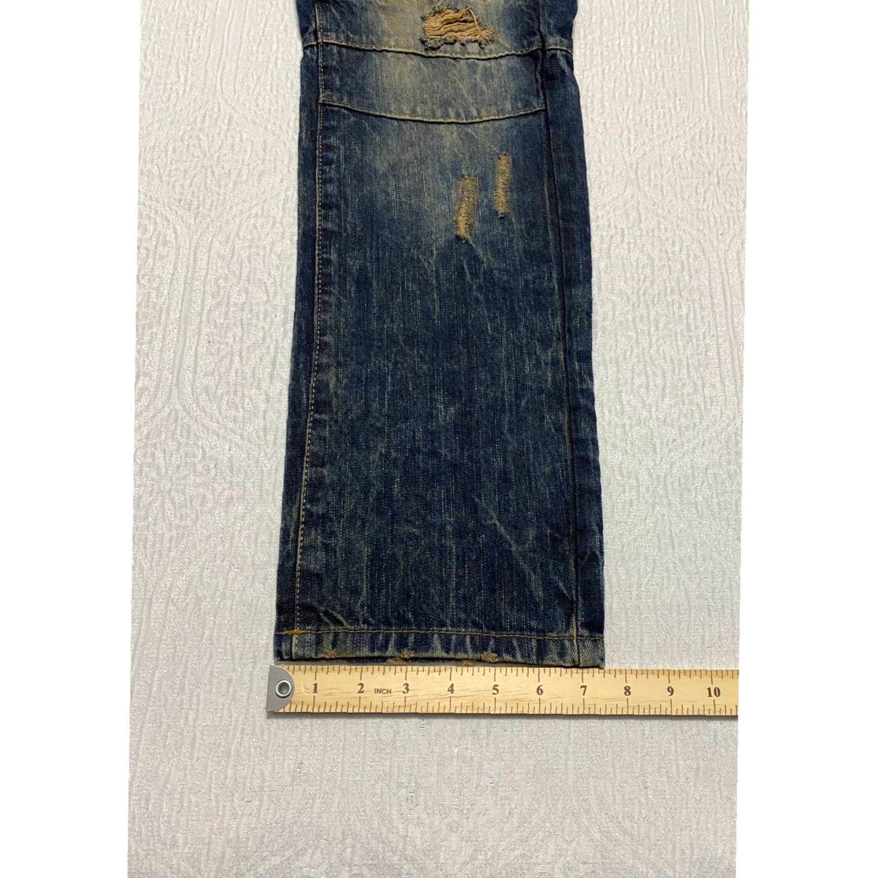 Southpole Southpole Jeans Men Distressed Moto Style Denim Pants 32x30 Blue Straight Regular 5-Pocket Button Zip Spring Summer Fall Winter Men Blue Jeans Size US 32 / EU 48 - 6 Thumbnail
