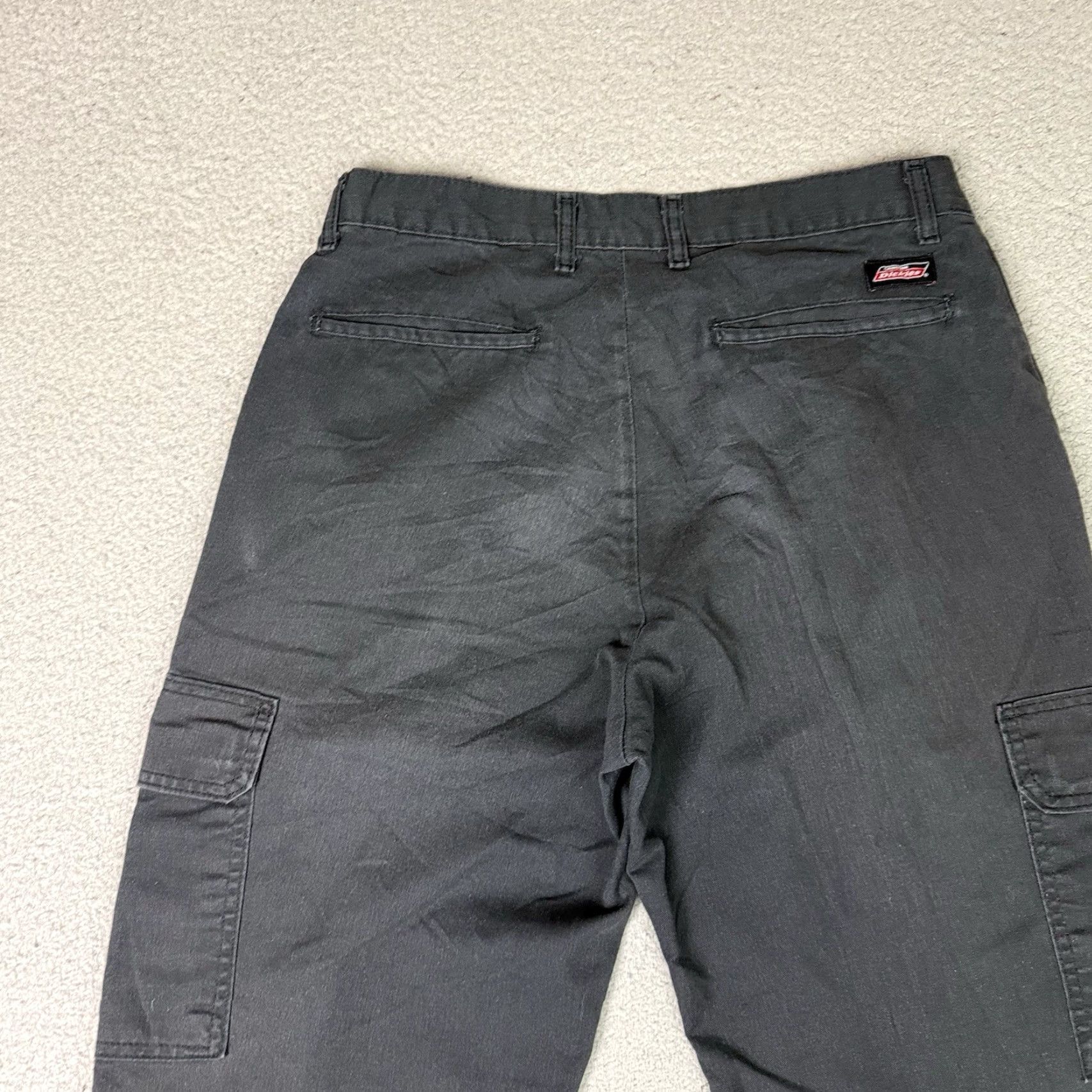 Dickies Dickies Pants Mens 32x32 Black Cargo Pocket Wide Straight Leg Relaxed Work Utility Casual Pants Mens Size US 32 / EU 48 - 6 Thumbnail