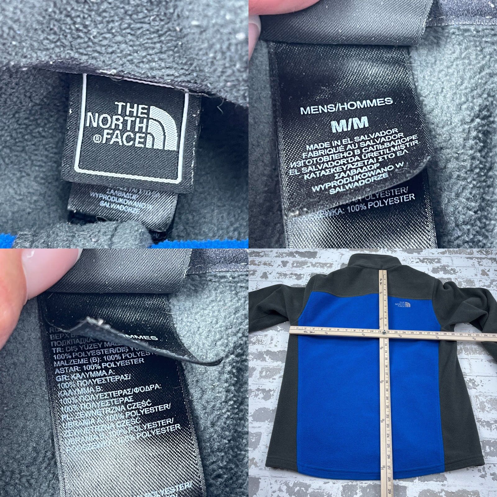 The North Face The North Face Jacket Men M Blue Solid Full Zip Stand-Up Collar Pockets Logo Embroidered Zip Size US M / EU 48-50 / 2 - 8 Thumbnail