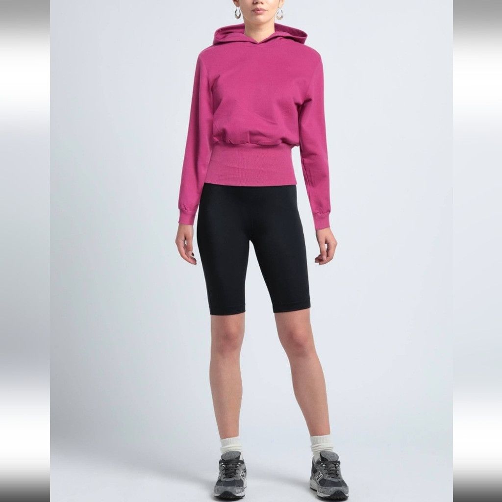 Balenciaga Balenciaga Pink Cropped Hoodie Sweatshirt Size XS / US 0-2 / IT 36-38 - 2 Thumbnail
