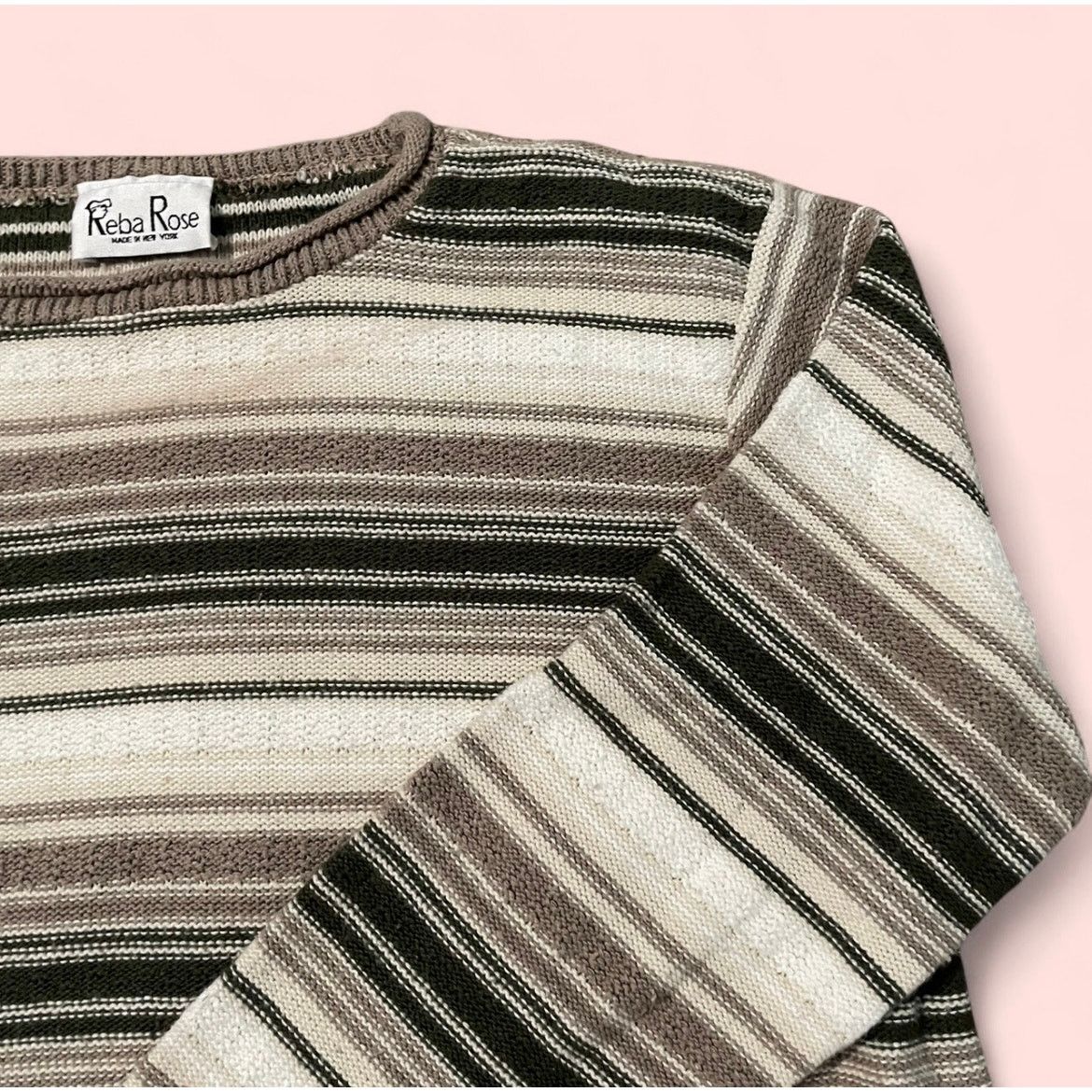 & Other Stories * Brown and cream striped sweater Size M / US 6-8 / IT 42-44 - 2 Thumbnail