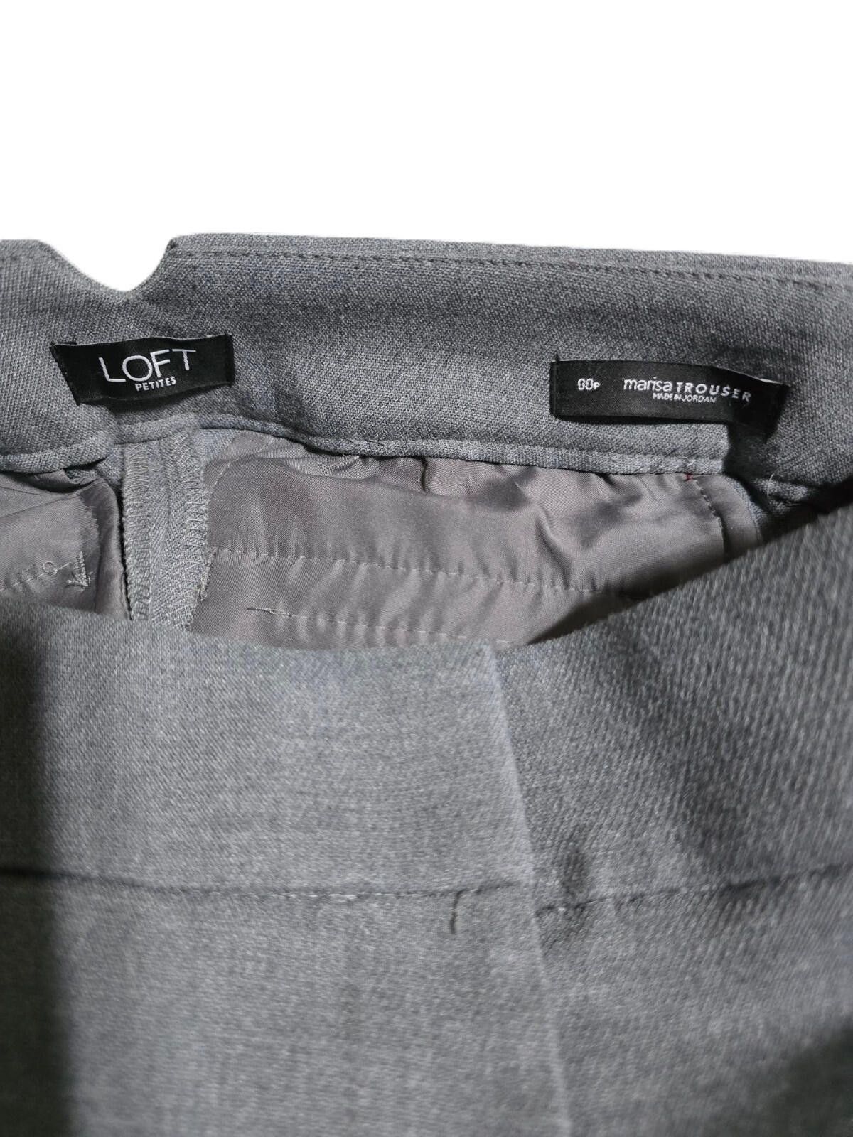 Other Loft Petites Marisa Trousers Charcoal Gray Boot Cut Size 00P Size 24" / US 00 / IT 34 - 4 Thumbnail