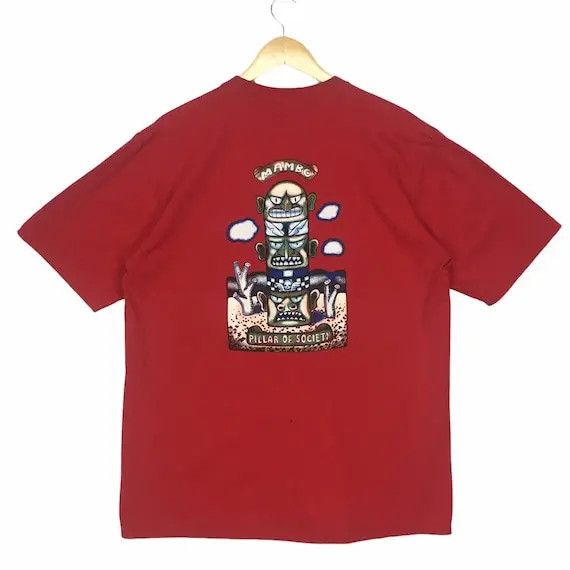 Mambo Vtg 90' MAMBO Reg Mombassa Pillar Of Society Tee Shirt Surf Size US M / EU 48-50 / 2 - 1 Thumbnail