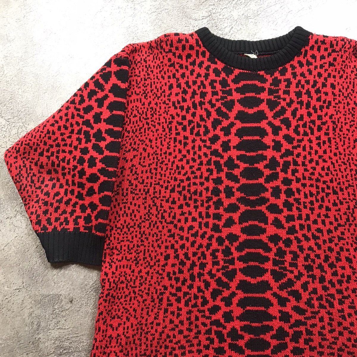 Vintage Vintage 90s Y2K Leopard Print Oversized Sweater Streetwear X Size XL / US 12-14 / IT 48-50 - 2 Thumbnail