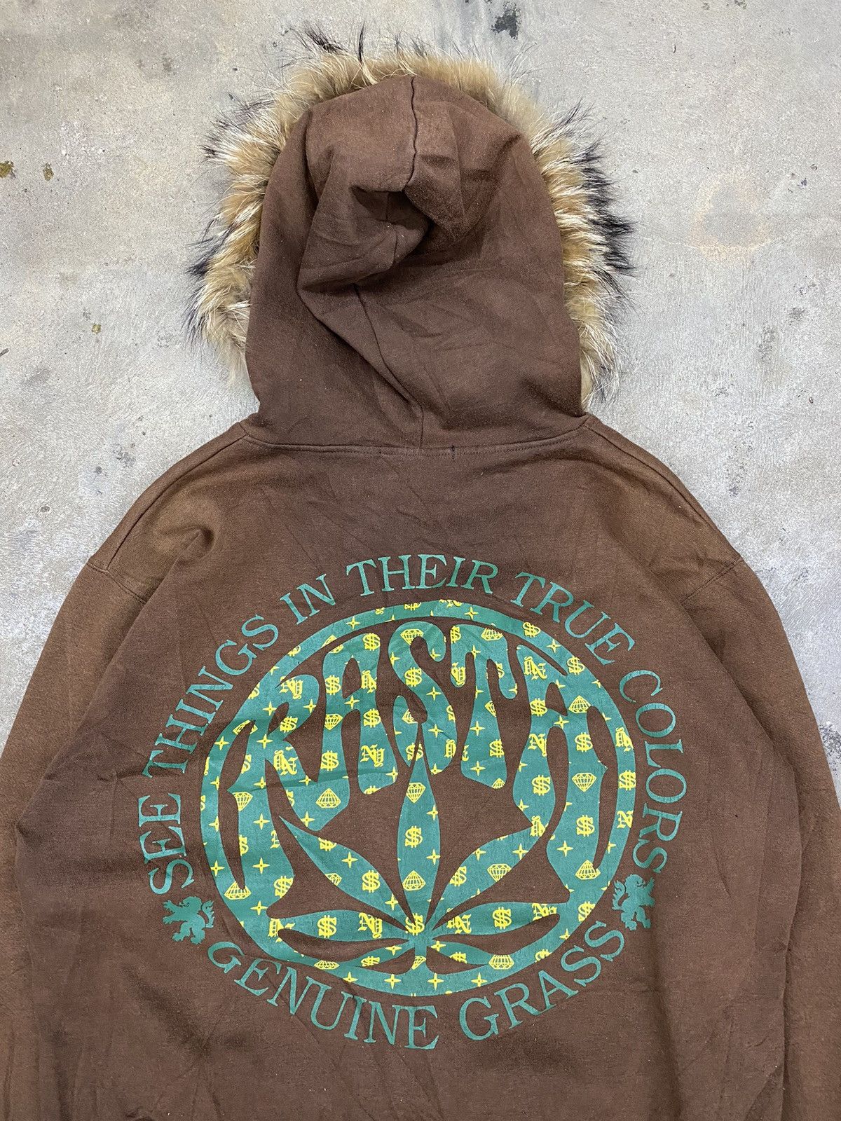 Beauty Beast × Hysteric Glamour × Japanese Brand faux fur hoodie jamaican rasta brown Size US L / EU 52-54 / 3 - 11 Thumbnail