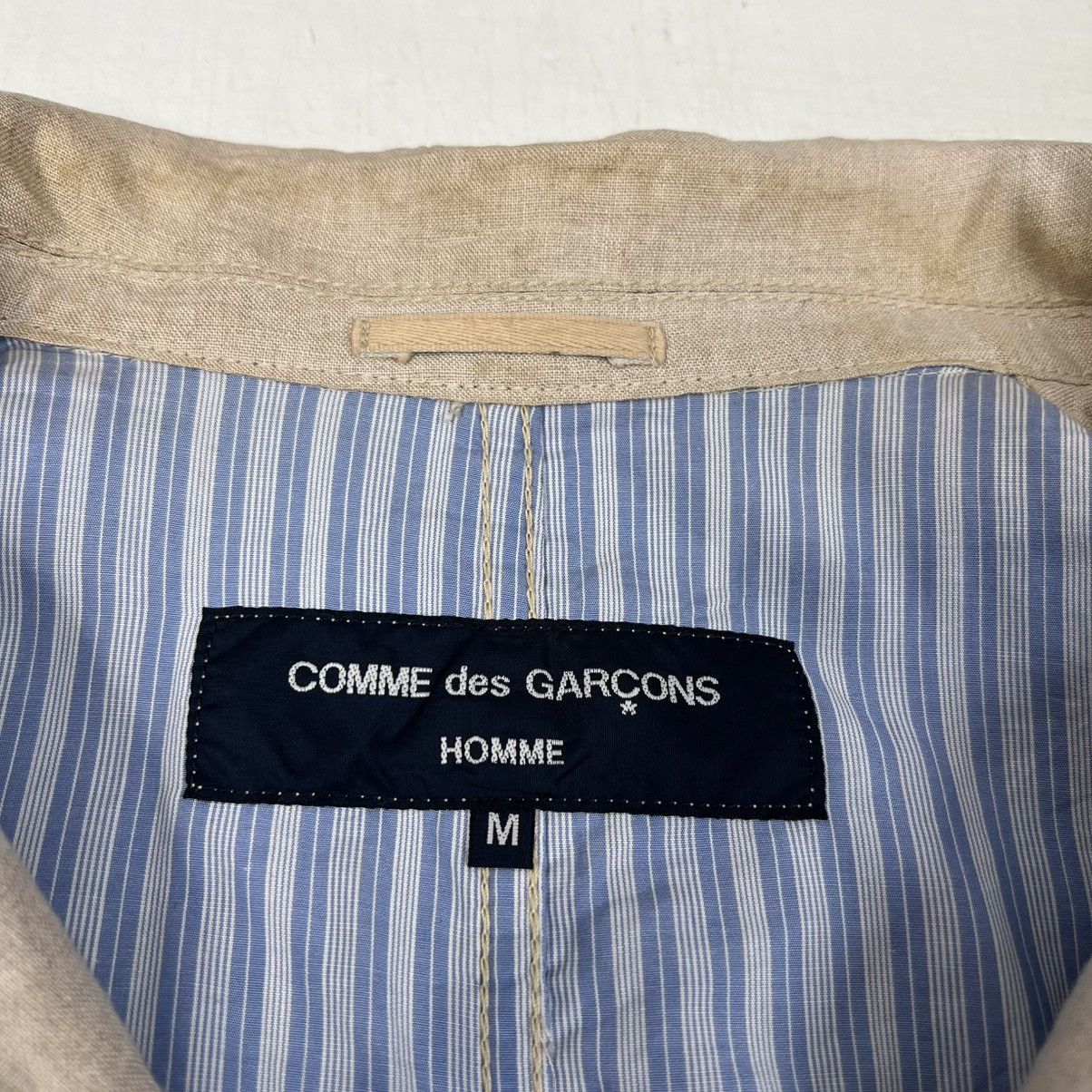 Comme des Garcons Homme Plus Comme des Garçons Homme Linen Blazer - Beige, Japan 🇯🇵 Size 42S - 10 Thumbnail