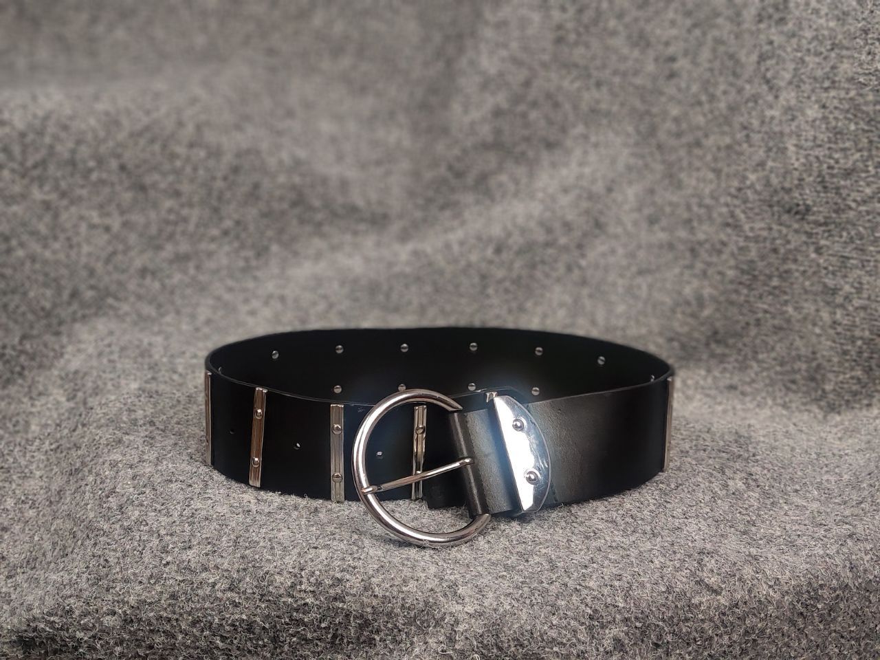 The Kooples The Kooples Design voluminous leather belt with metal logos Size ONE SIZE - 1 Thumbnail