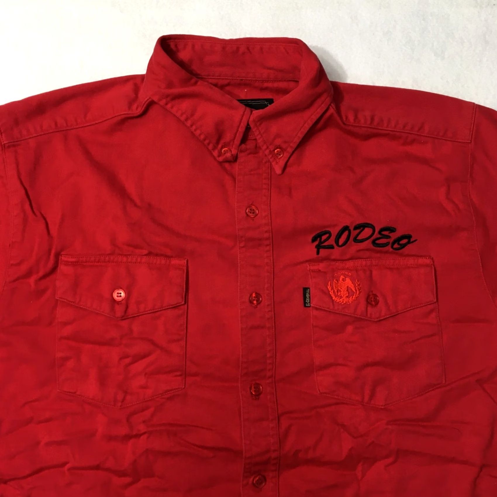 Vintage El General Shirt Mens M Medium red Western Rodeo Cowboy charro Size US M / EU 48-50 / 2 - 2 Thumbnail