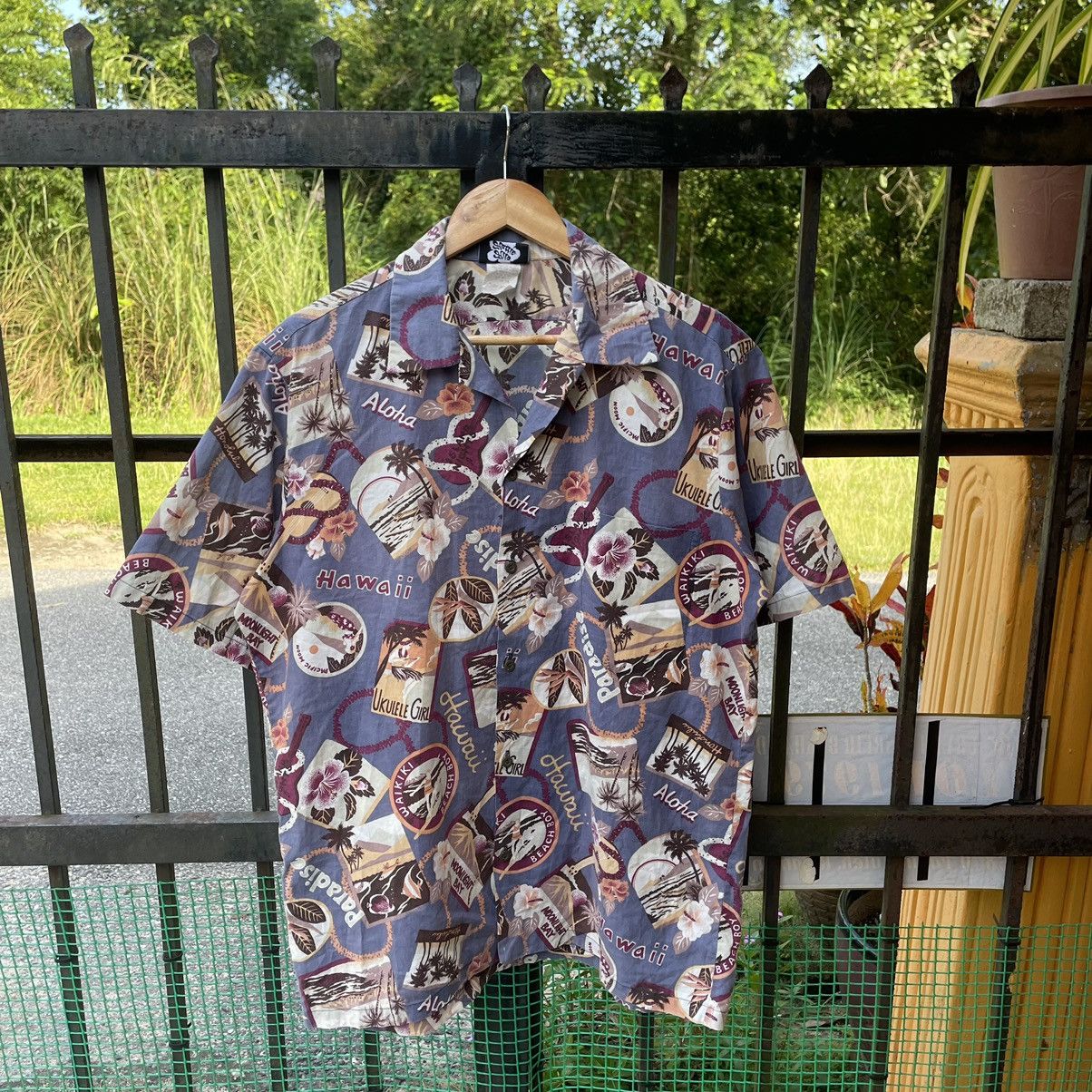 Vintage 🔥🔥Vintage Made In Hawaii Aloha Pacific Moon Button Shirts Size US L / EU 52-54 / 3 - 1 Thumbnail