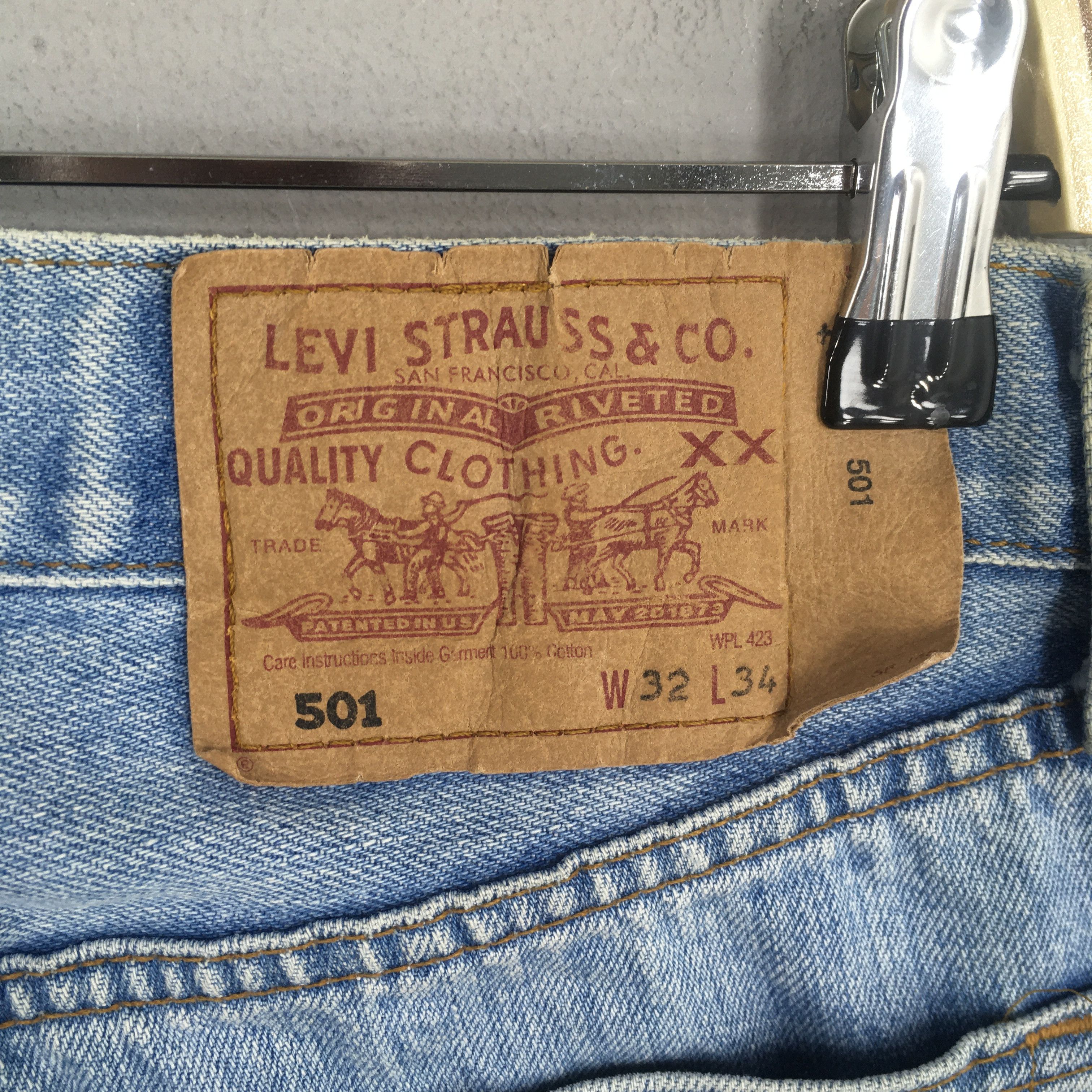 Levi's Size 30x30 Vintage 90s Levi's 501 Faded Blue Jeans S856 Size US 30 / EU 46 - 11 Thumbnail