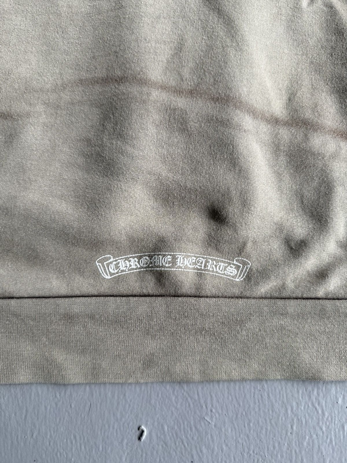 Chrome Hearts Trashed Faded - Horseshoe Floral Hoodie Size US M / EU 48-50 / 2 - 7 Thumbnail