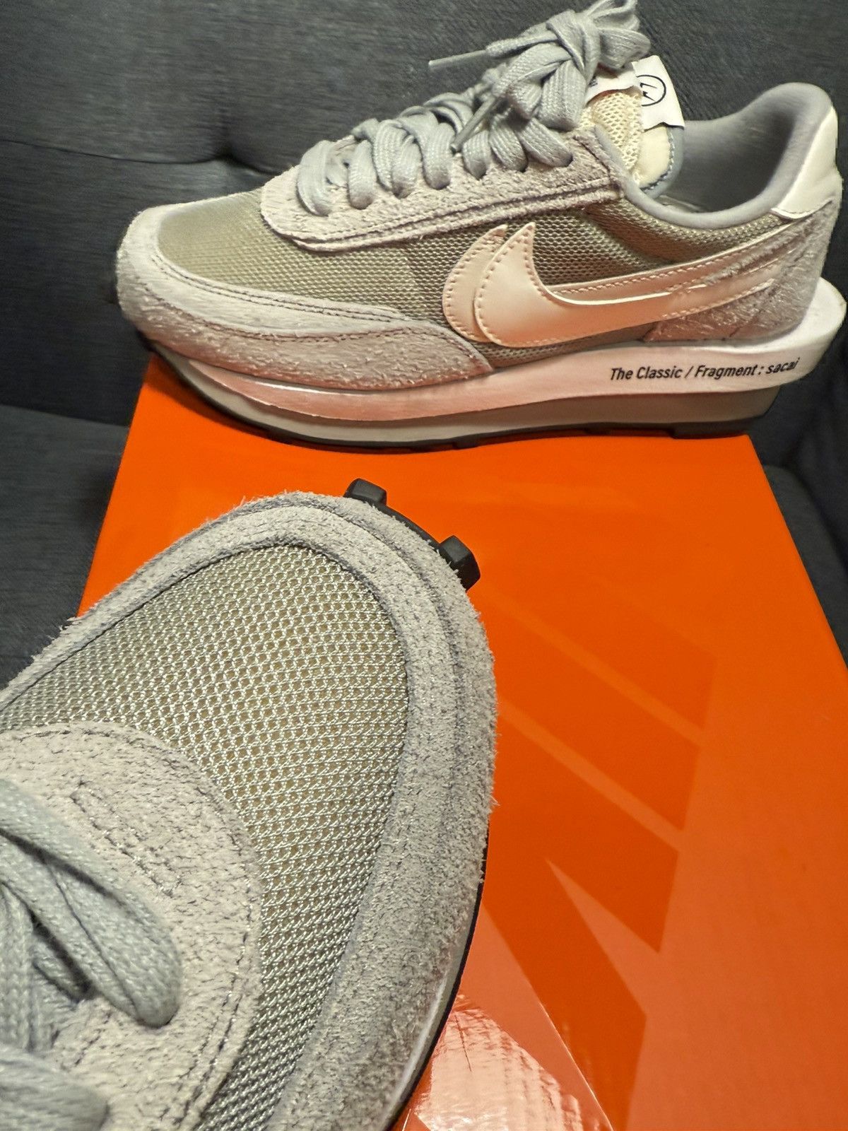 Fragment Design × Nike Nike x Sacai LD Waffle Grey White Sneakers Size US 8 / IT 38 - 7 Thumbnail