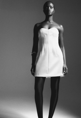 H&M Bandeau Mini Dress Size S / US 4 / IT 40 - 2 Thumbnail