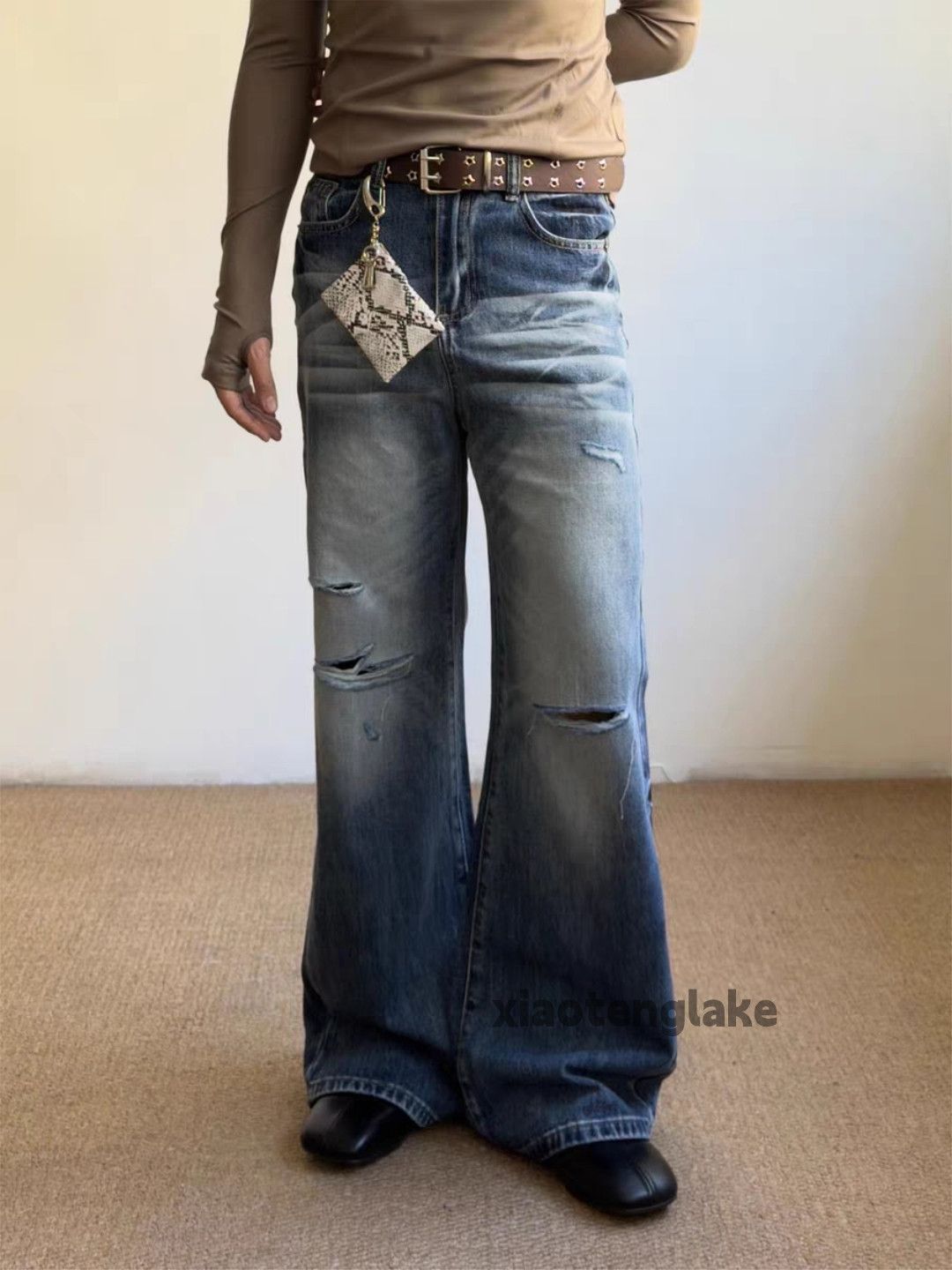 Jean Custom acne ourlegacy style bootcut ripped flared jeans Size US 30 / EU 46 - 2 Thumbnail