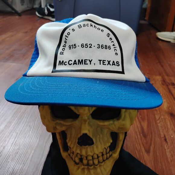 Other Vintage Roberto's Backhoe Service Texas Snap Trucker Hat Cap Size ONE SIZE - 1 Thumbnail
