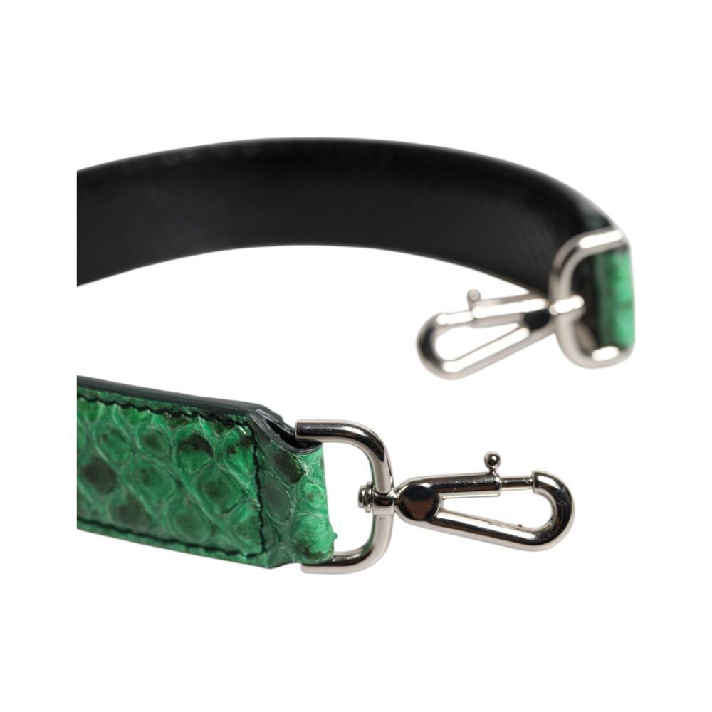 Dolce & Gabbana Dolce & Gabbana Black Green Exotic Leather Bag Shoulder Stra Size ONE SIZE - 5 Thumbnail