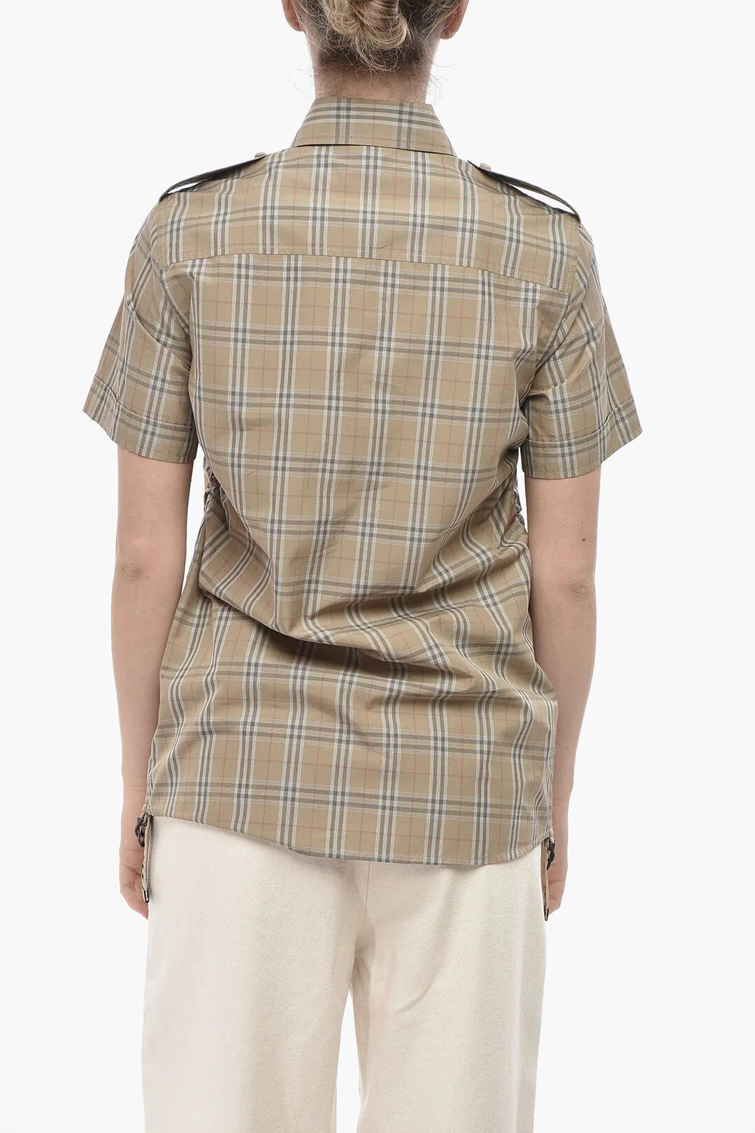 Burberry og1mm0426 Tartan Cotton Shirt in Beige Size M / US 6-8 / IT 42-44 - 2 Thumbnail