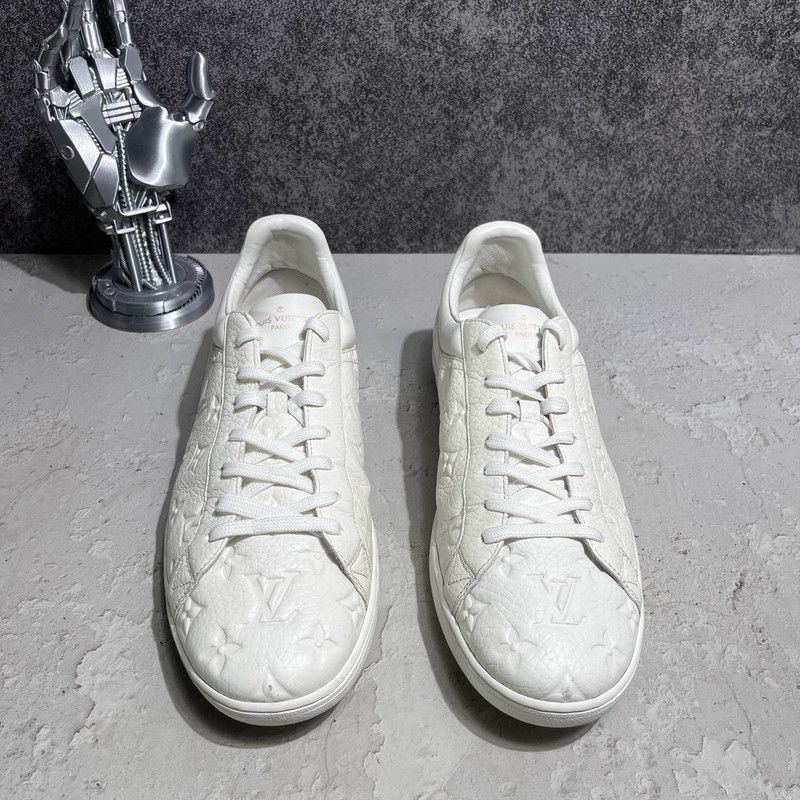 Louis Vuitton Louis Vuitton Luxembourg Monogram White Sneakers - Size US 10.5 / EU 43-44 - 2 Thumbnail