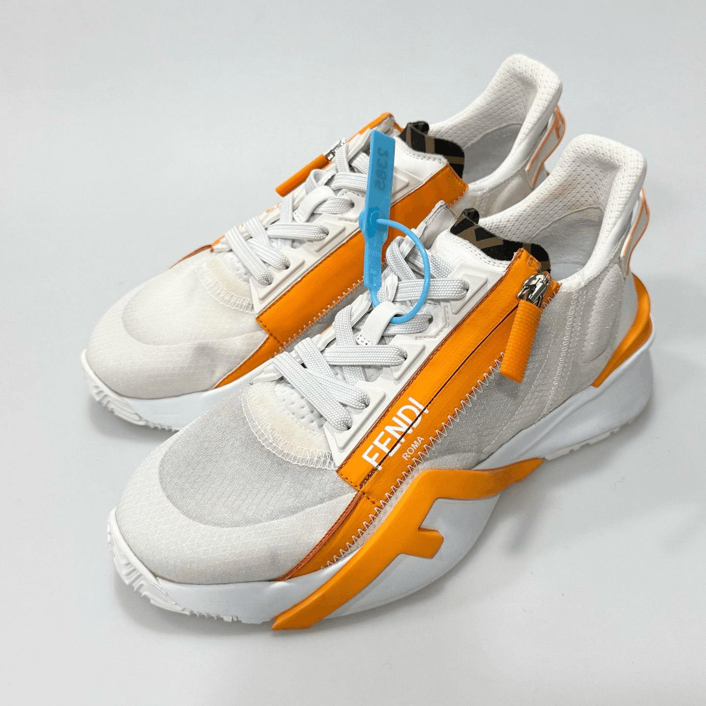 Fendi Fendi White Orange Casual Shoes Size US 6 / IT 36 - 1 Thumbnail