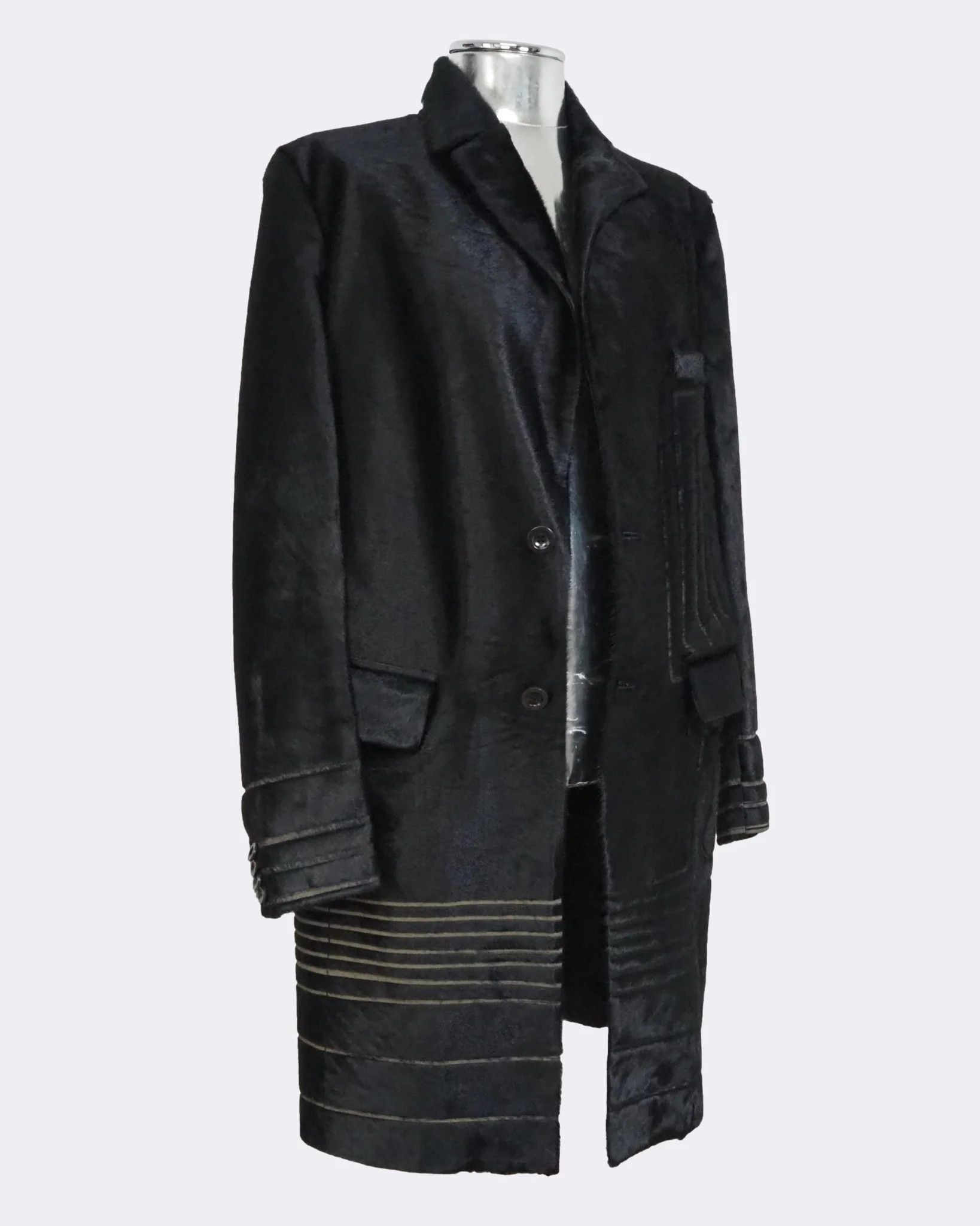 Eternal Men's Exté Laser-cut Calf Hair Leather Jacket $2320 Size US L / EU 52-54 / 3 - 10 Thumbnail