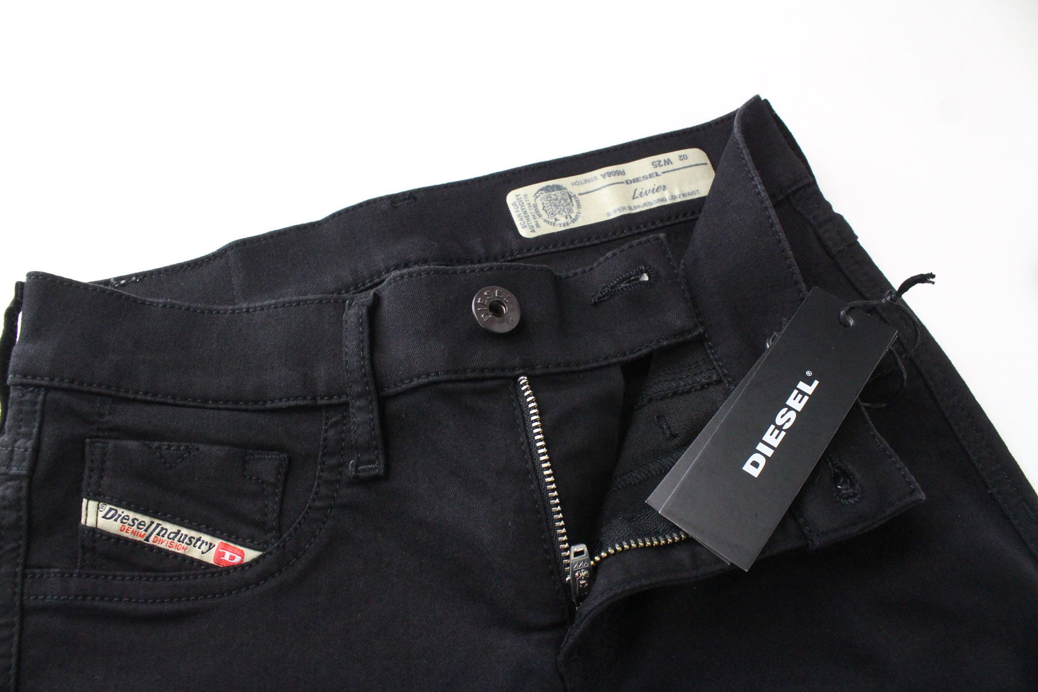 Diesel LIVIER R608A W25 Black Jegging Jeans 70392 Size 25" / US 0 / IT 36 - 3 Thumbnail
