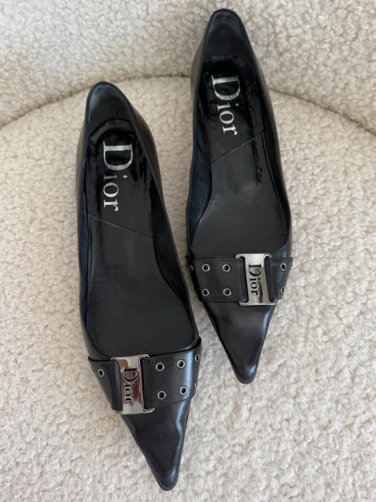 Dior Dior pointed toe buckle flats Size US 7 / IT 37 - 1 Thumbnail