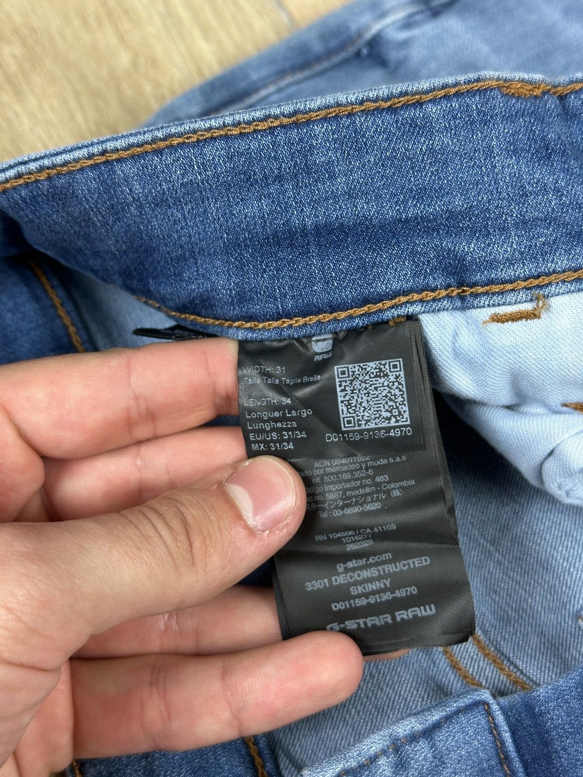 G-Star NEW🏷️ G-Star Raw 3301 Deconstructed Skinny Denim Jeans Size US 31 - 7 Thumbnail