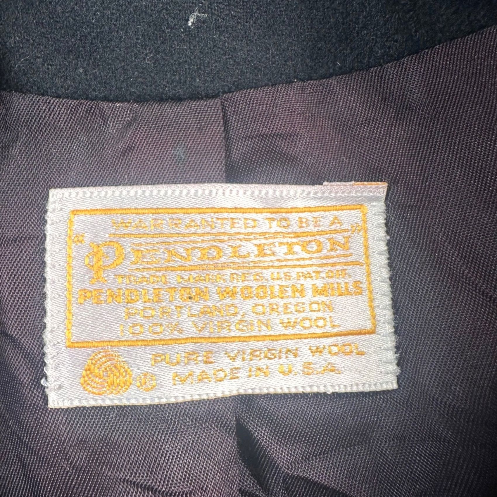 Pendleton VTG Pendleton Blazer Wool Black Womens L Blazer Button Jacket Tweed Solid Pockets Long Sleeve Fall Winter Workwear Size L / US 10 / IT 46 - 2 Thumbnail