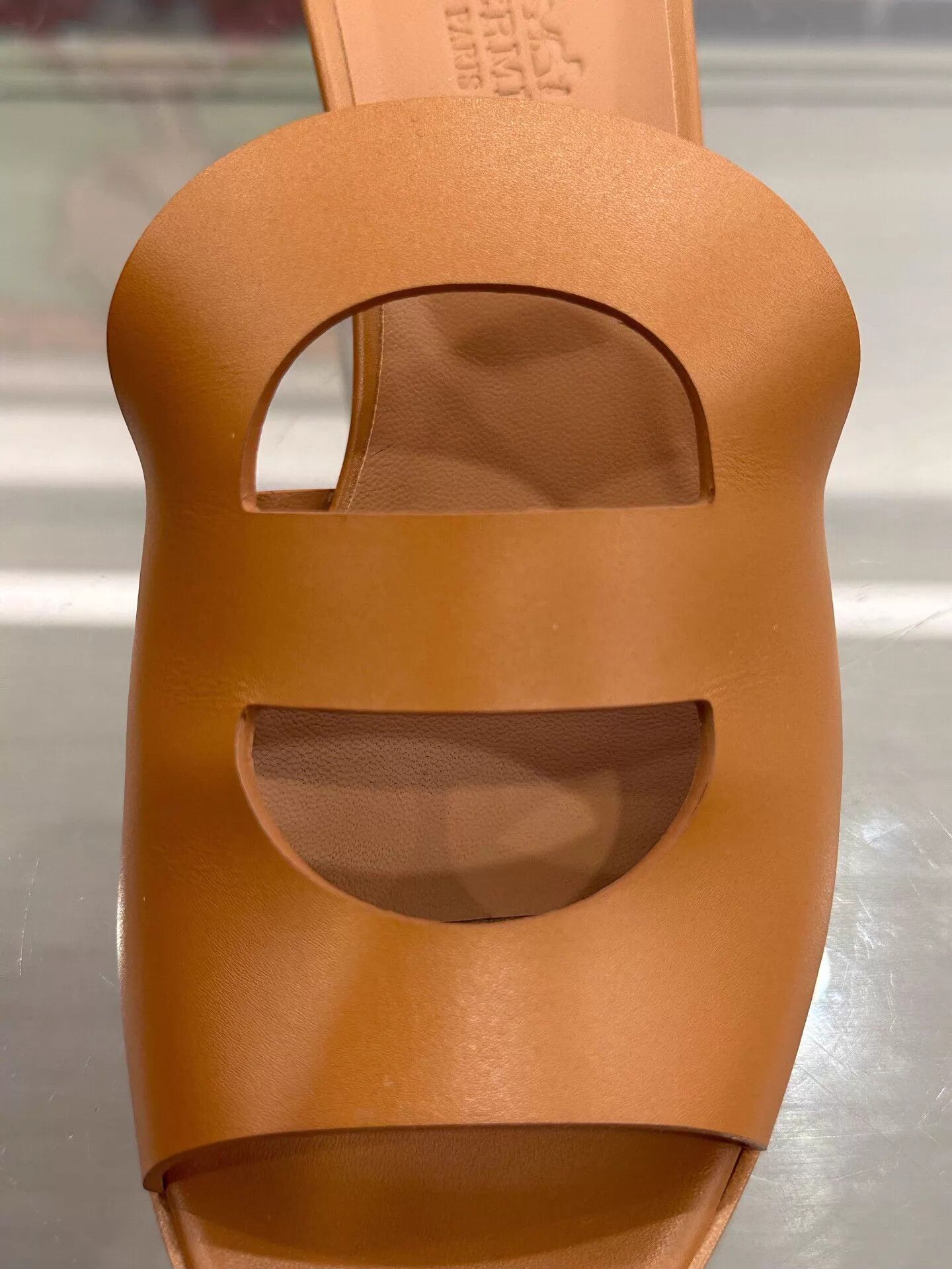 Hermes Hermes Women's Brown Pig Nose Logo 5cm Heel Sandal 37 Size US 6.5 / IT 36.5 - 6 Thumbnail