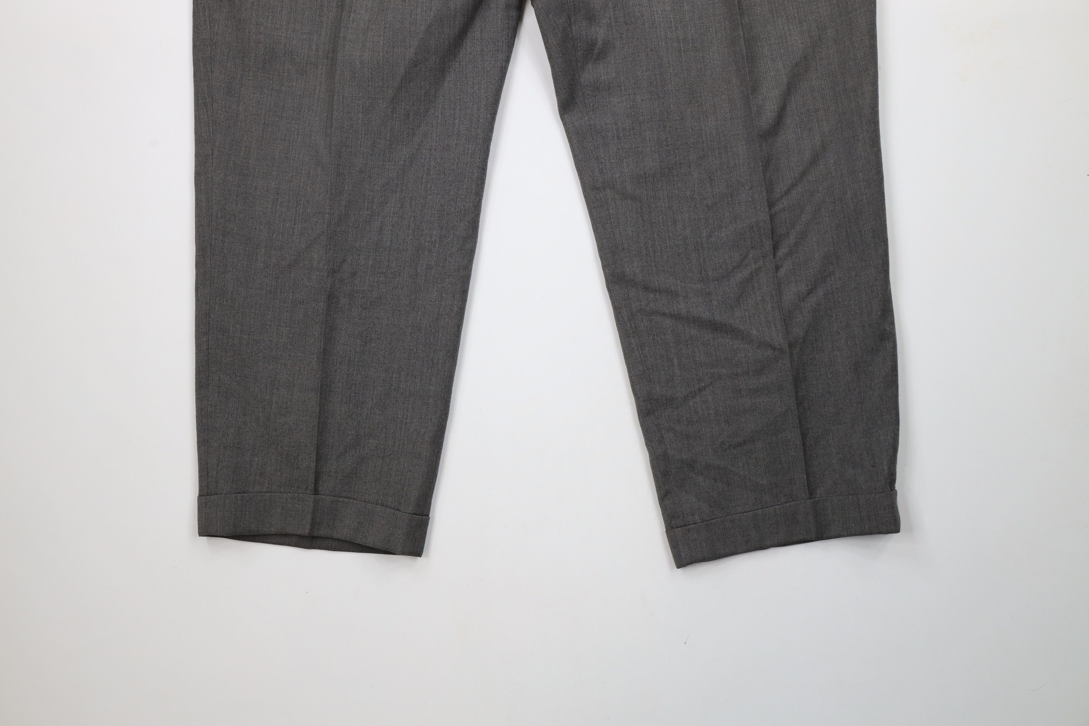Vintage Vintage 90s Streetwear Cuffed Wool Wide Leg Chino Pants Size US 44 / EU 60 - 4 Thumbnail