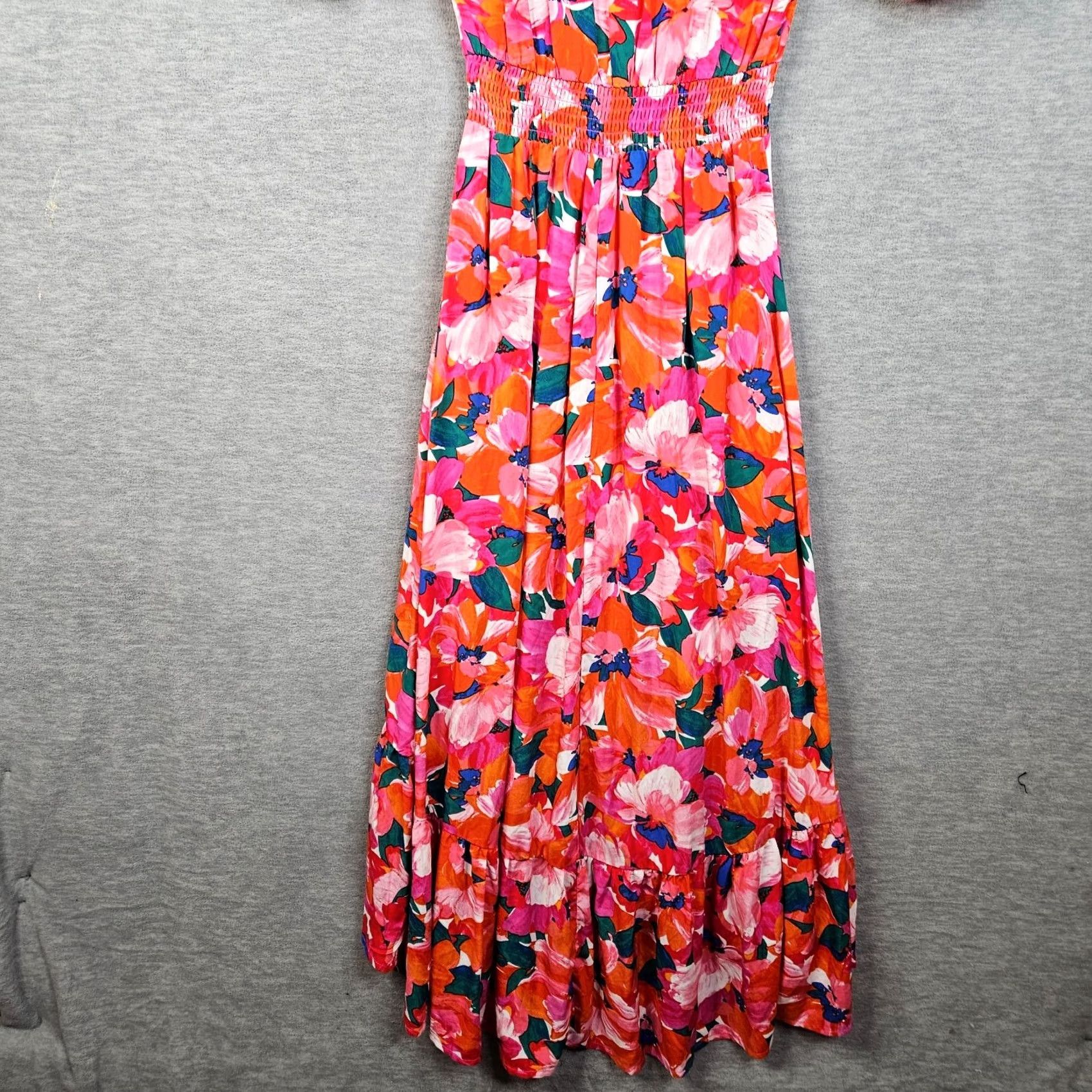 Vintage Abel The Label XS Women's Floral Tropical Flutter Maxi Dress Shirt? Size XS / US 0-2 / IT 36-38 - 7 Thumbnail