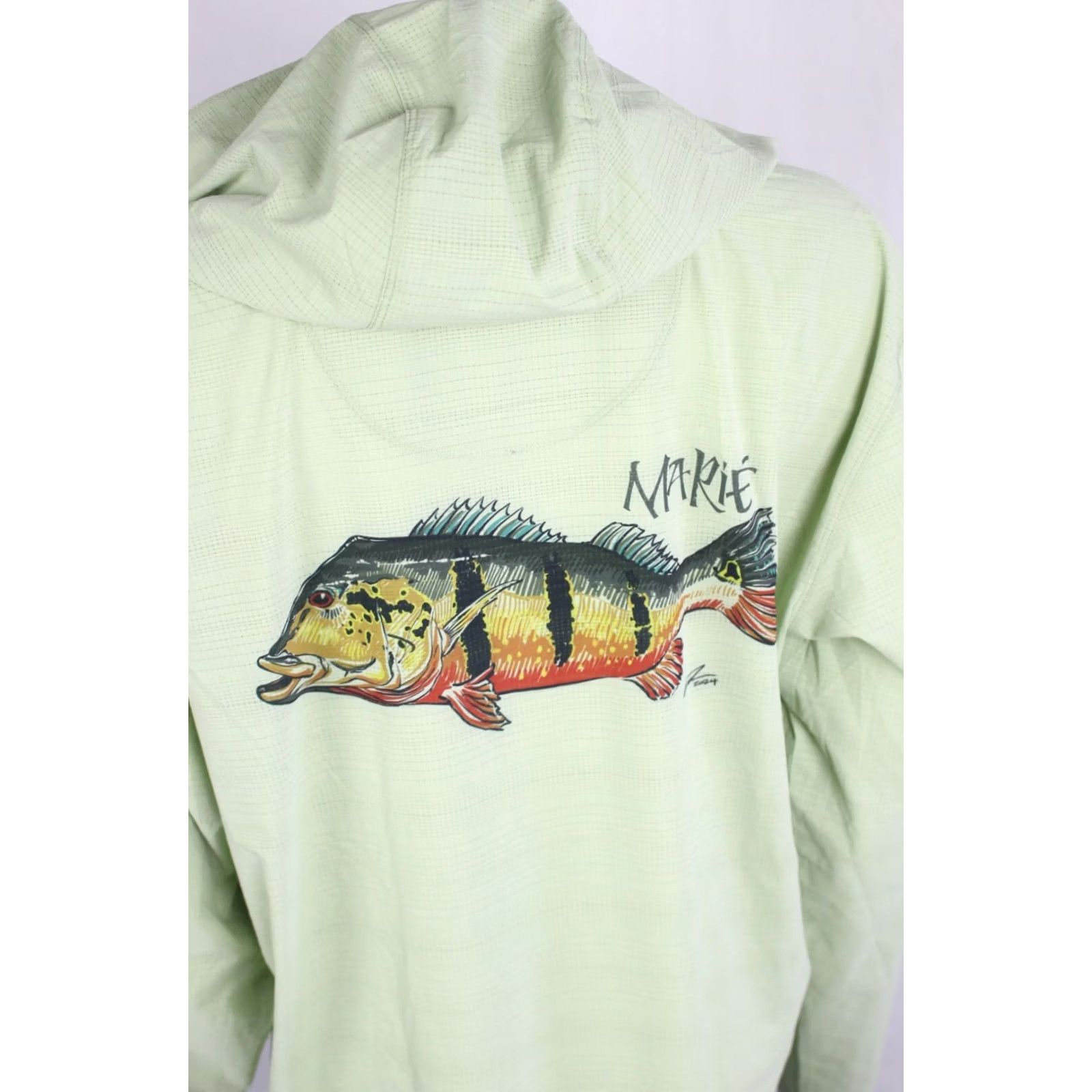 Vintage Rep Your Water Women's Flolite Sun Hoody Pullover L Green Breathable Lightweight 86% Polyester 14% Spandex Fishing Hoody Angler Outdoor Size L / US 10 / IT 46 - 3 Thumbnail