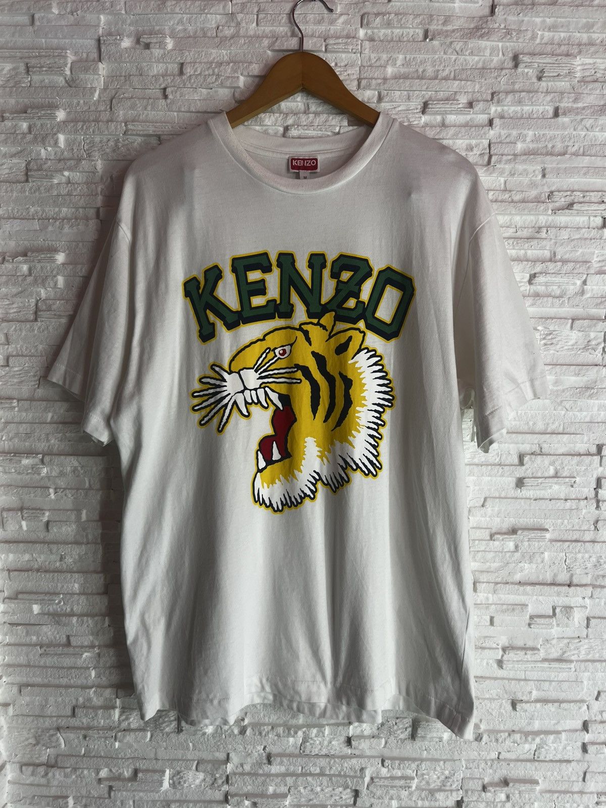 Kenzo Kenzo Tiger White Oversized T-Shirt Size M Cotton Tee Size US M / EU 48-50 / 2 - 3 Thumbnail