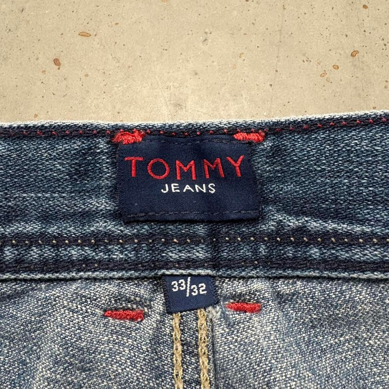 Tommy Hilfiger × Vintage Crazy Vintage 90s Tommy Hilfiger Carpenter Cropped Jeans Size US 33 - 7 Thumbnail