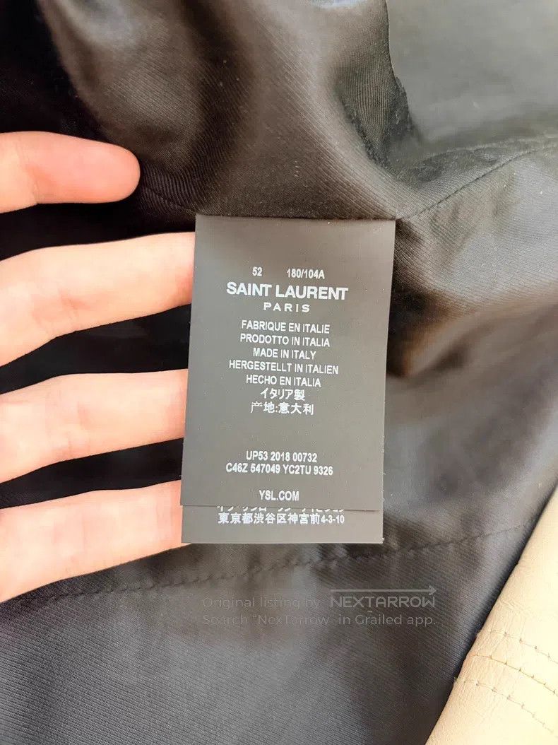 Saint Laurent Paris Saint Laurent Paris White Distressed Cowhide Four-Pocket L Size US L / EU 52-54 / 3 - 4 Thumbnail