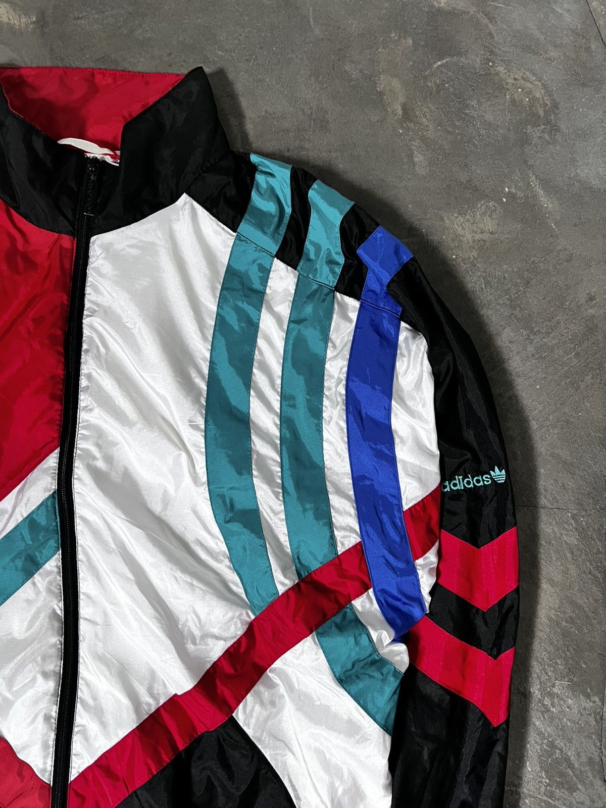 Adidas Adidas Colour Block 80-90s Windbreaker Jacket Size US L / EU 52-54 / 3 - 7 Thumbnail