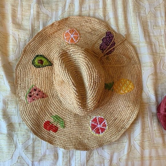 Other Accessories _ Hand Embroidered Free People Floppy Sun Hat Size ONE SIZE - 1 Thumbnail