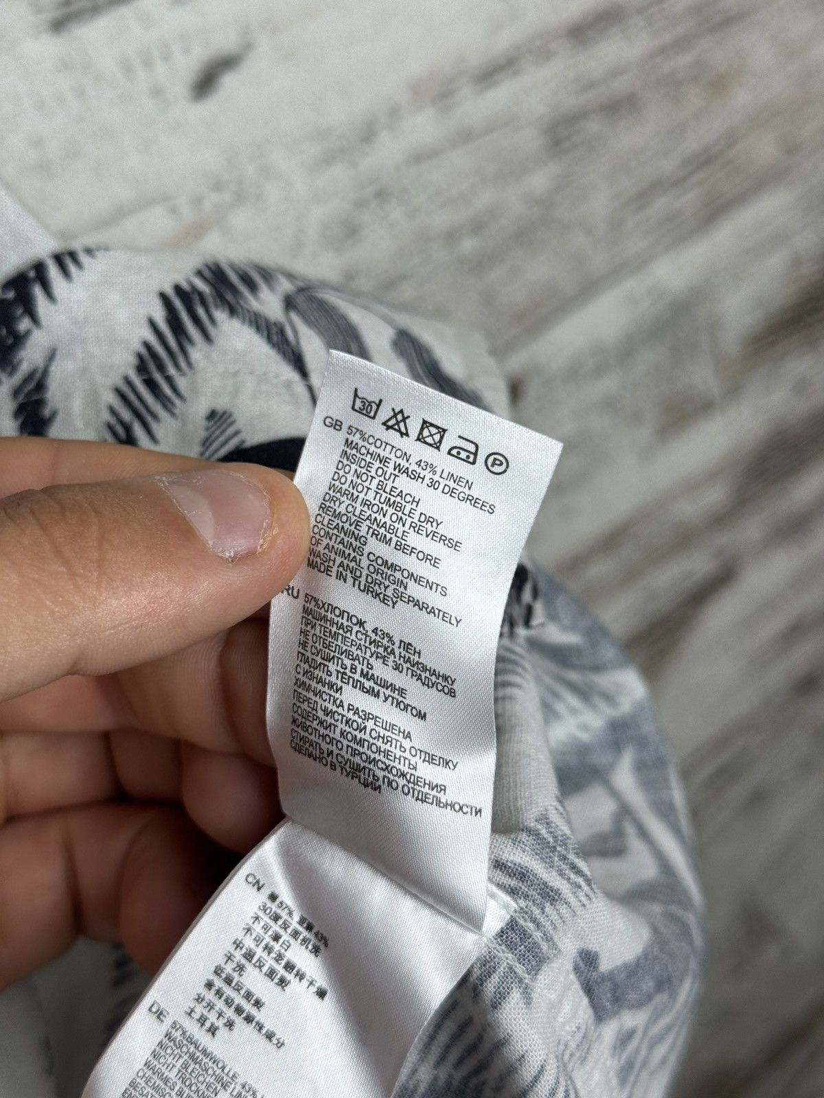 Reiss Mens Vintage Reiss Shirts button up linen cotton lin crazy Size US M / EU 48-50 / 2 - 9 Thumbnail