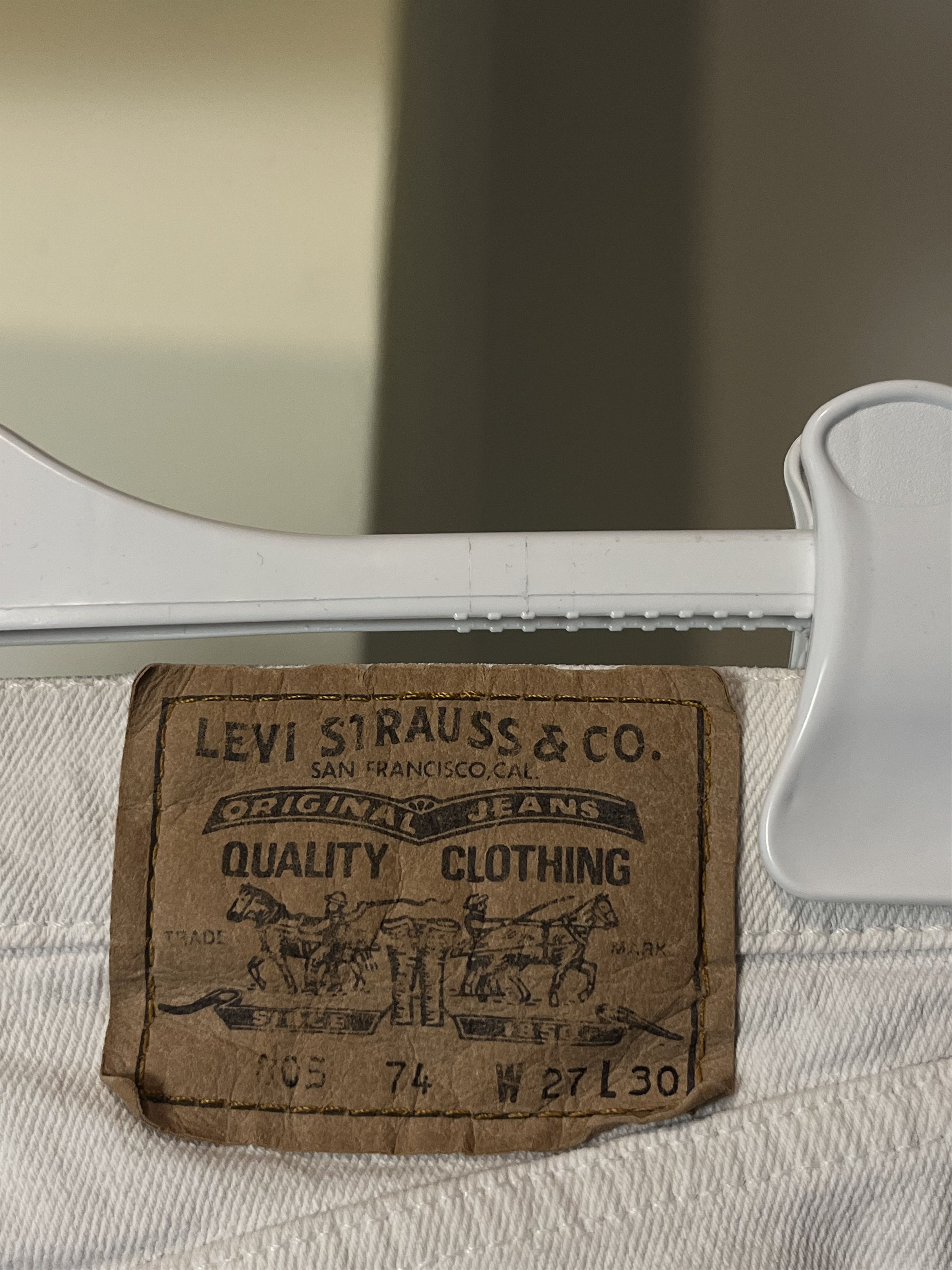 Levi's × Levi's Vintage Clothing Vintage 90s Levi's 805 White Made in Italy Denim Jeans Size US 27 - 5 Thumbnail