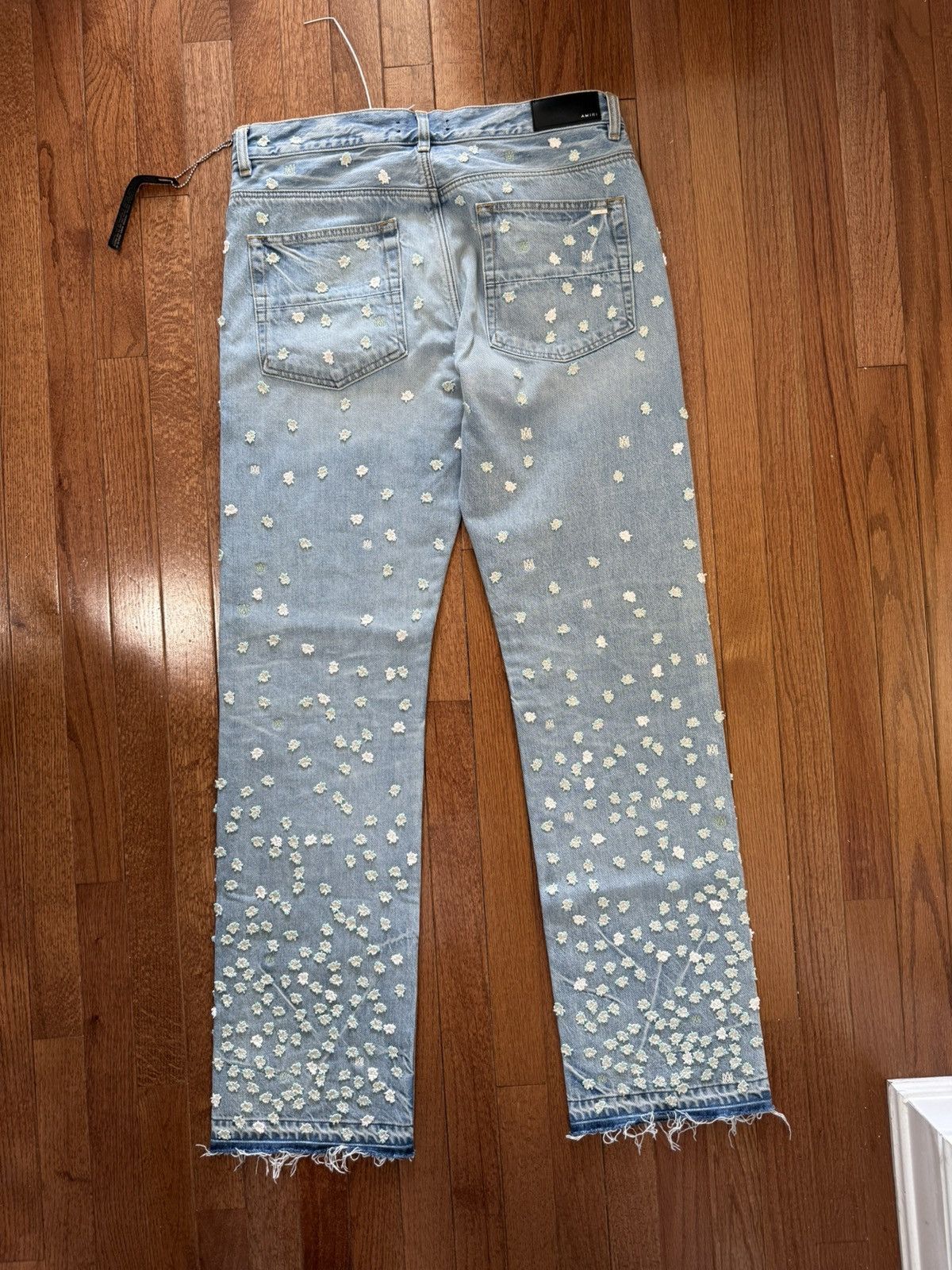 Amiri Men’s Amiri Floral Straight Jeans SS24 - W33 Size US 33 - 2 Thumbnail
