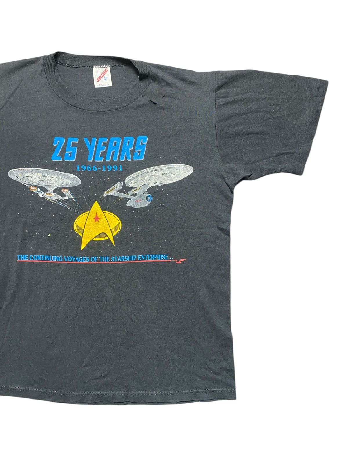 Vintage VINTAGE JERZEES STAR TREK 25 YEARS 1966-1991 TSHIRT Size US M / EU 48-50 / 2 - 4 Thumbnail