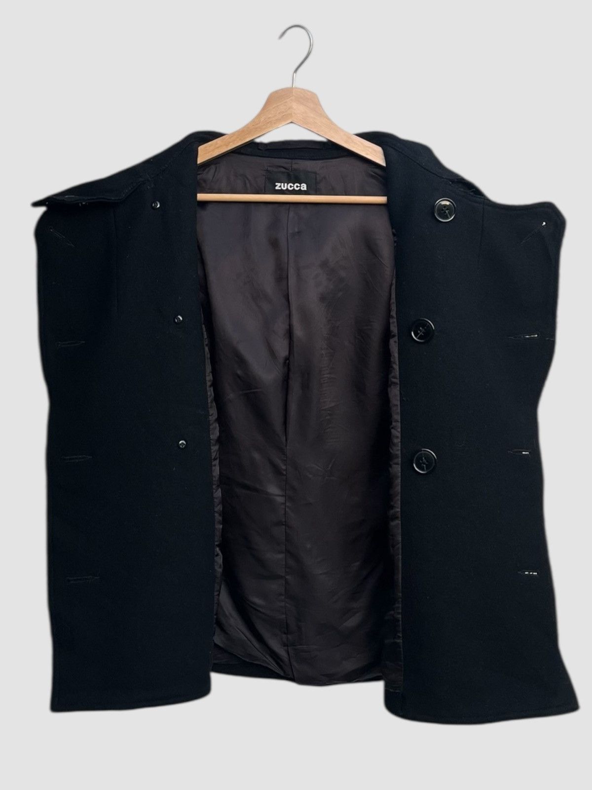 Zucca Zucca Double Breasted Wool Blend Hooded Jacket Size S / US 4 / IT 40 - 7 Thumbnail