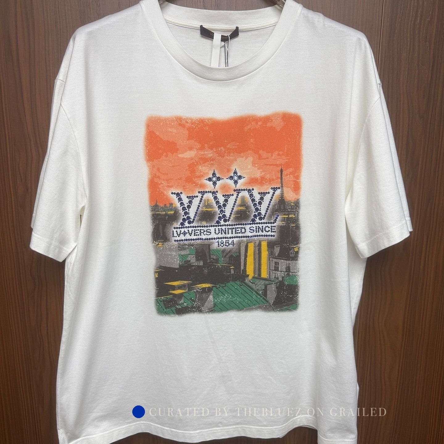Louis Vuitton White Short Sleeve Graphic Print T-Shirt Size US L / EU 52-54 / 3 - 1 Thumbnail