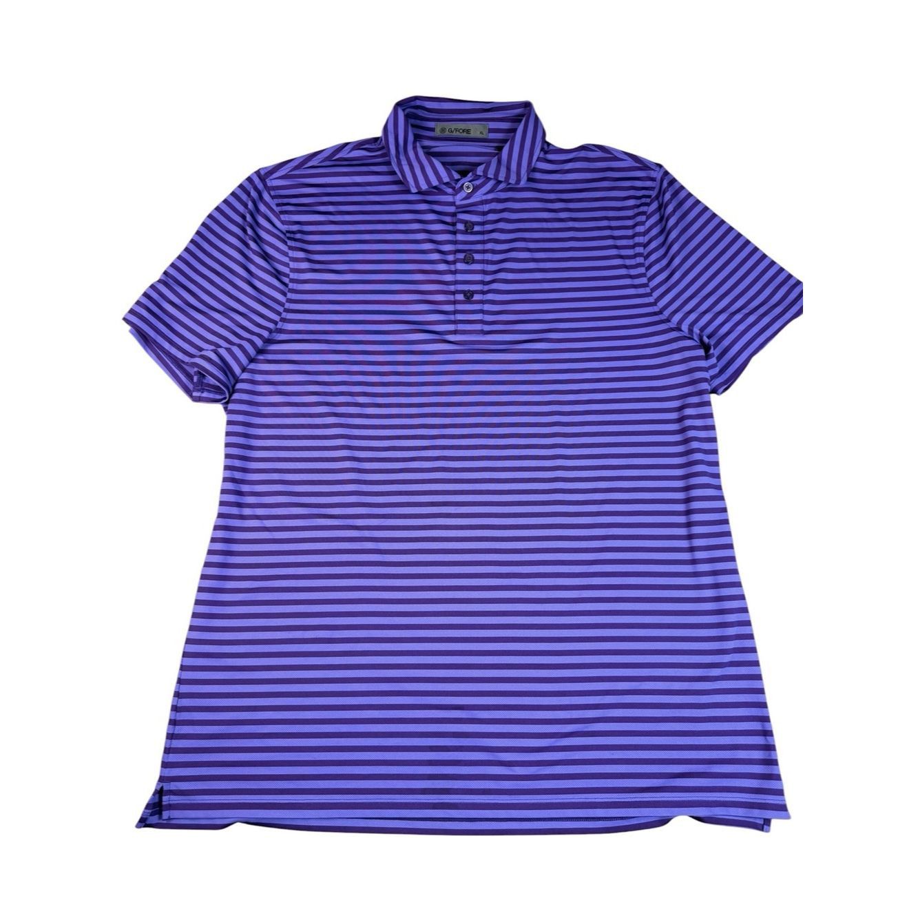 G/FORE G/FORE Midsummer Perforated Stripe Tech Jersey Polo Top Siz Size US XL / EU 56 / 4 - 3 Thumbnail