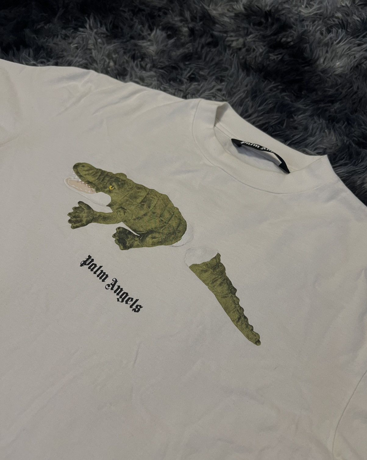 Palm Angels Palm Angles Crocodile White T-shirt Sz L Size US L / EU 52-54 / 3 - 2 Thumbnail