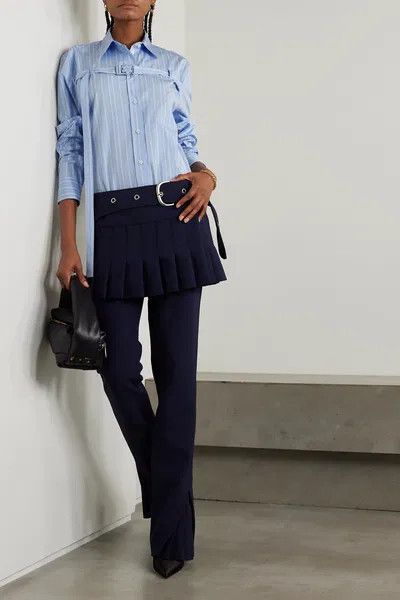 Off-White o1y1225 Striped Shirt in Light Blue/White Size M / US 6-8 / IT 42-44 - 5 Thumbnail