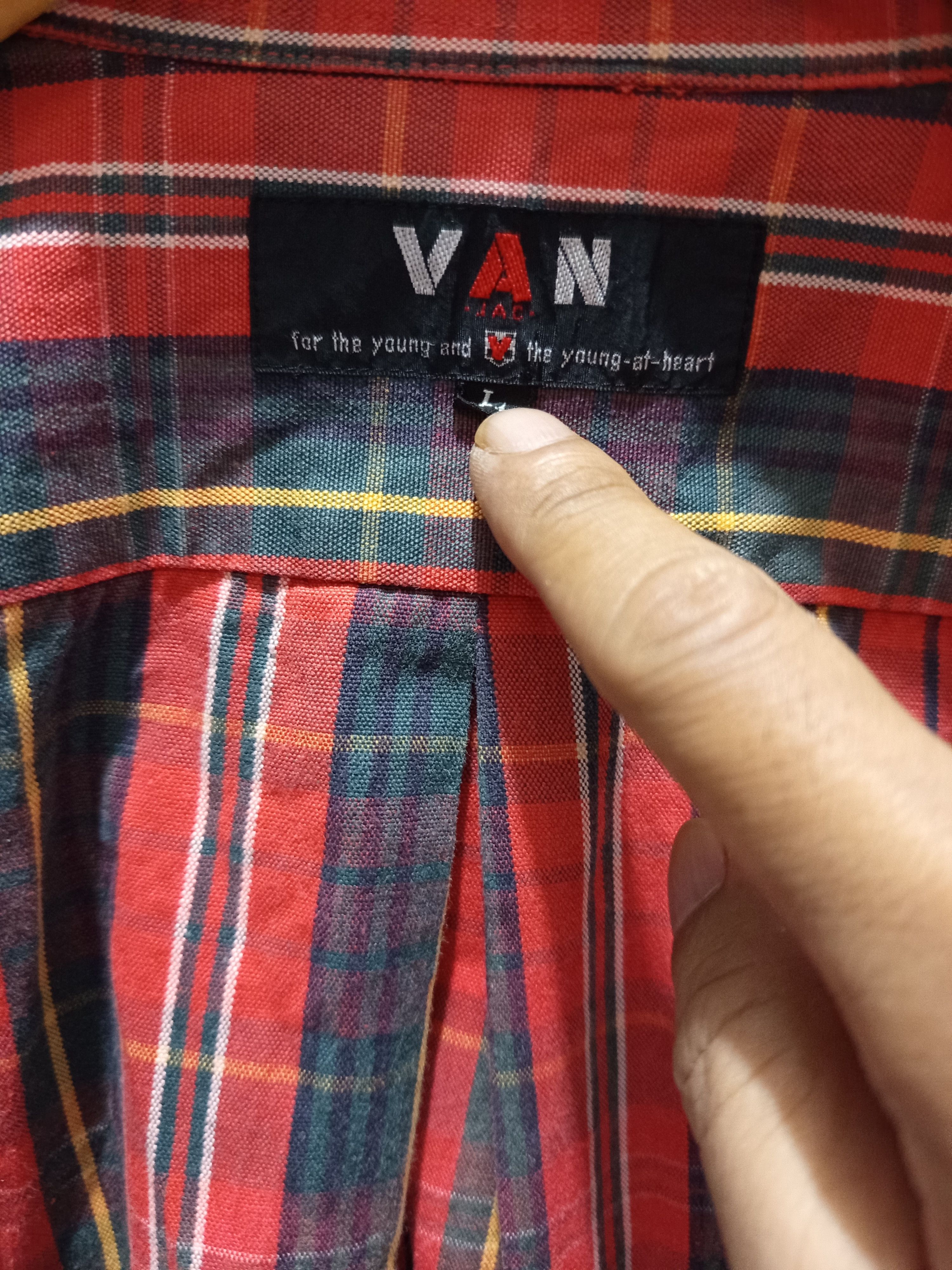 Van VAN Japan Plaid Flannel Shirt Cotton Size L Size US L / EU 52-54 / 3 - 14 Thumbnail